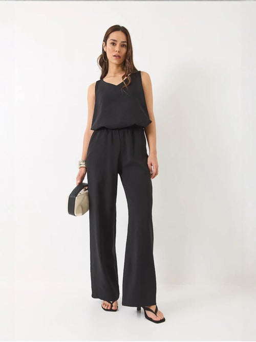 Ensemble deux pièces : chemisier à bretelles et col en v, pantalon palazzo lucci - Kiabi Ensemble deux pièces : chemisier à bretelles et col en v, pantalon palazzo lucci - Kiabi