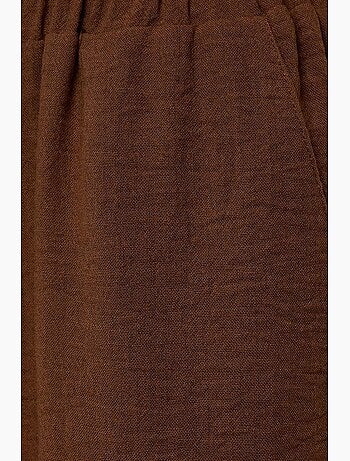 Ensemble deux pièces chemisier en lin et pantalon taille élastique hiccup