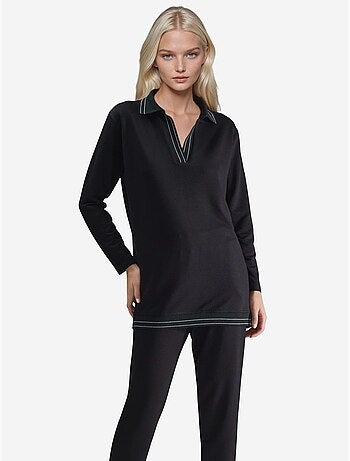 Ensemble deux pièces composé d'un polo long et d'un pantalon skinny
