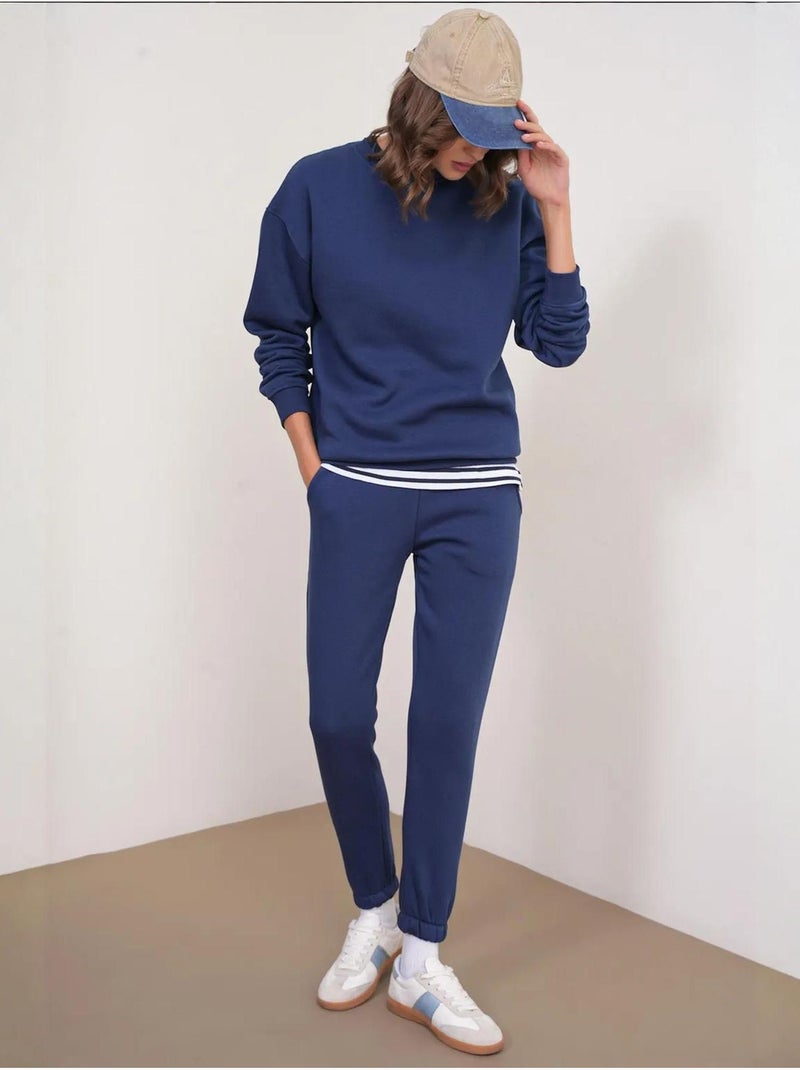 Ensemble deux pièces confortable en tricot côtelé mixray Bleu marine - Kiabi