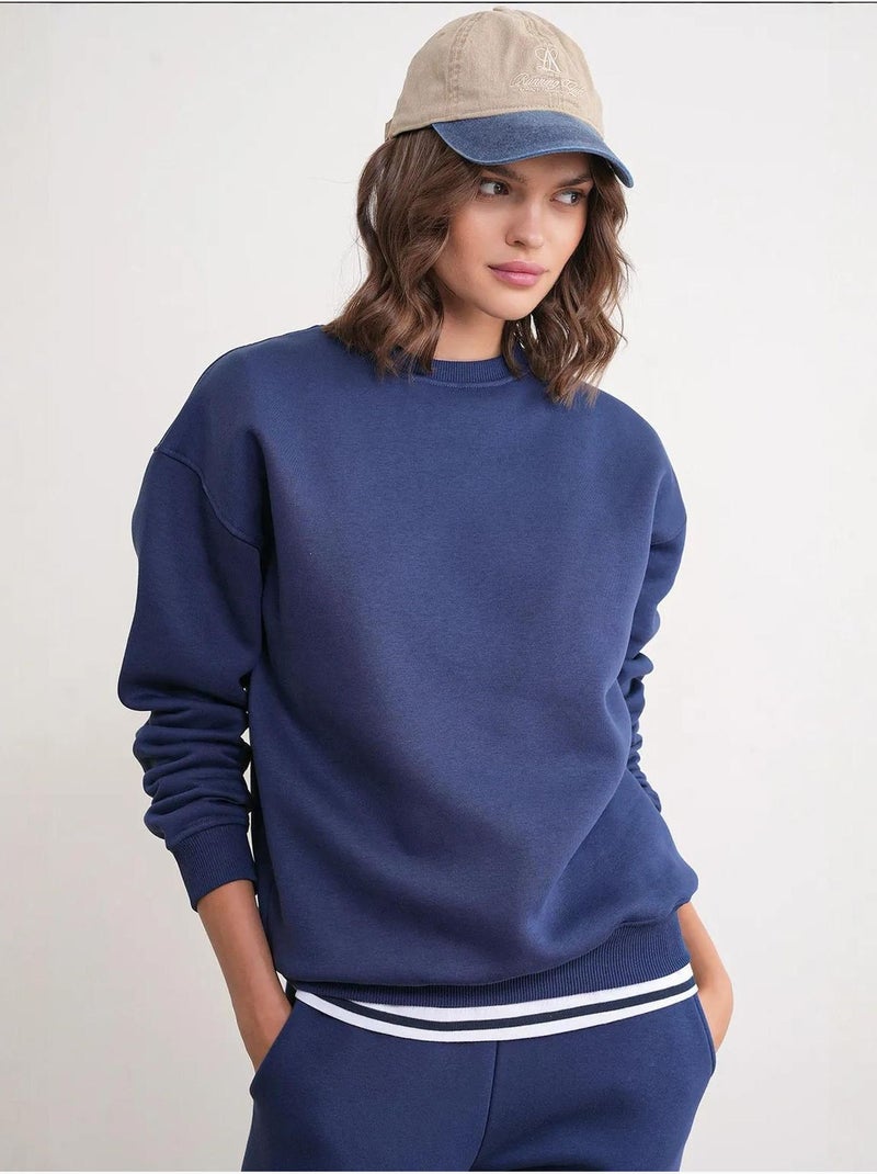 Ensemble deux pièces confortable en tricot côtelé mixray Bleu marine - Kiabi