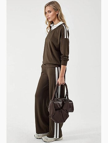 Ensemble deux pièces coordonné à col zippé et jambes larges hiccup