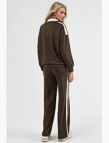 Ensemble deux pièces coordonné à col zippé et jambes larges hiccup