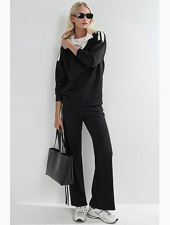 Ensemble deux pièces coordonné à col zippé et jambes larges hiccup