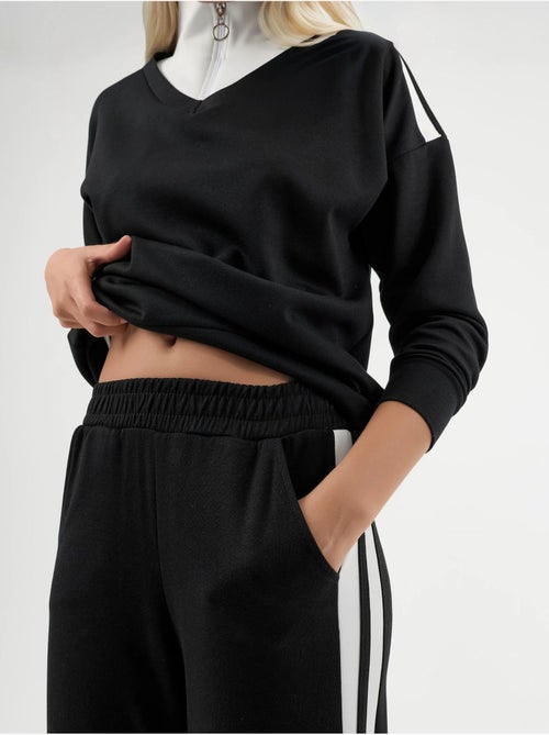 Ensemble deux pièces coordonné à col zippé et jambes larges - Kiabi