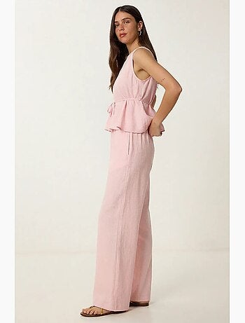 Ensemble deux pièces coordonné à taille haute et col halter istanbul