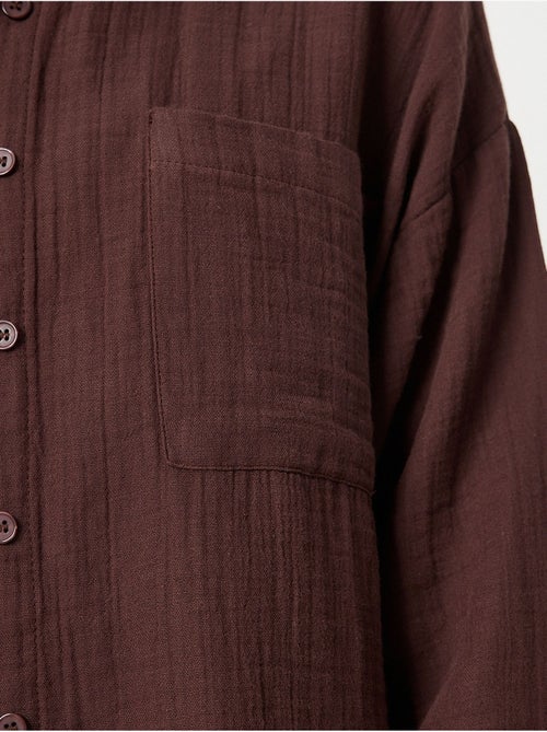 Ensemble deux pièces coordonné à taille haute, jambe large et col chemise istanbul - Kiabi Ensemble deux pièces coordonné à taille haute, jambe large et col chemise istanbul - Kiabi