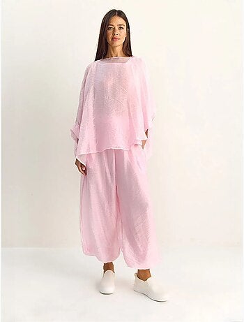 Ensemble deux pièces coordonné taille haute à jambe large lucci
