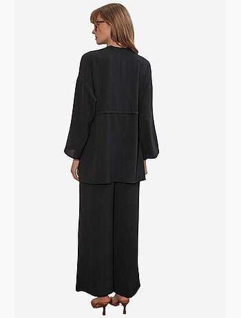 Ensemble deux pièces en crêpe avec kimono et pantalon large bdart