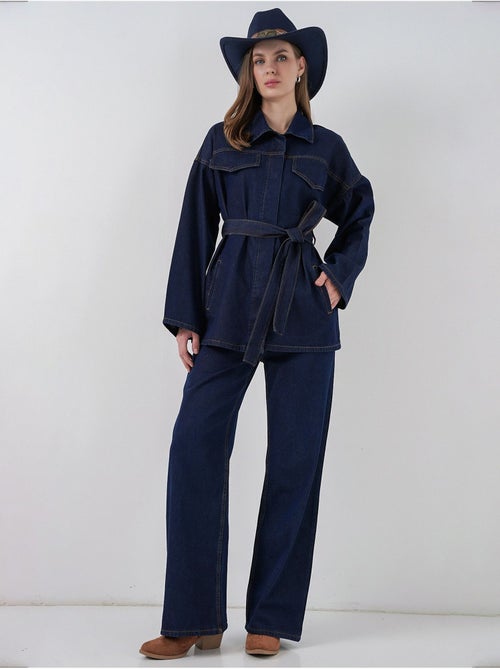 Ensemble deux pièces en denim avec col de veste bdart - Kiabi Ensemble deux pièces en denim avec col de veste bdart - Kiabi
