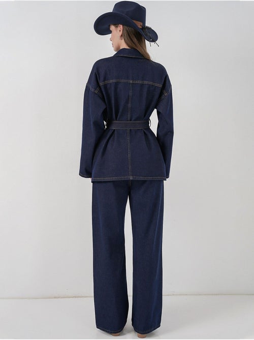Ensemble deux pièces en denim avec col de veste bdart - Kiabi Ensemble deux pièces en denim avec col de veste bdart - Kiabi
