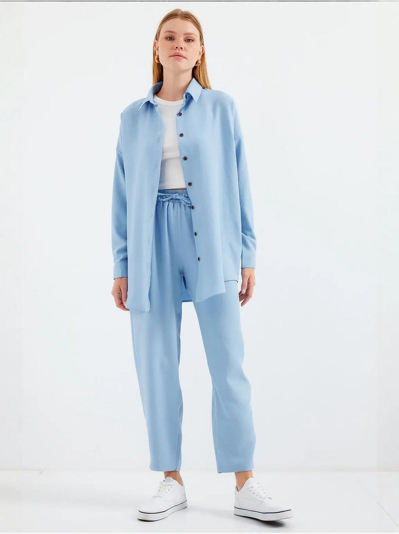 Ensemble deux pièces en lin bdart Bleu clair - Kiabi