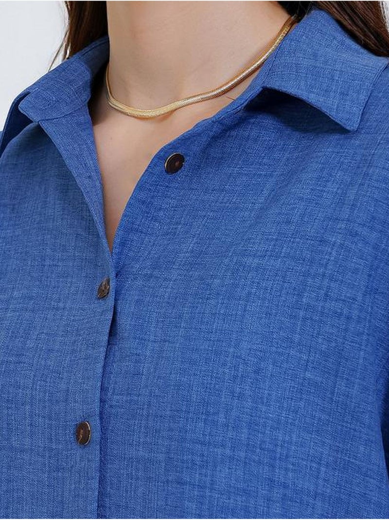 Ensemble deux pièces en lin bdart Bleu saphir - Kiabi
