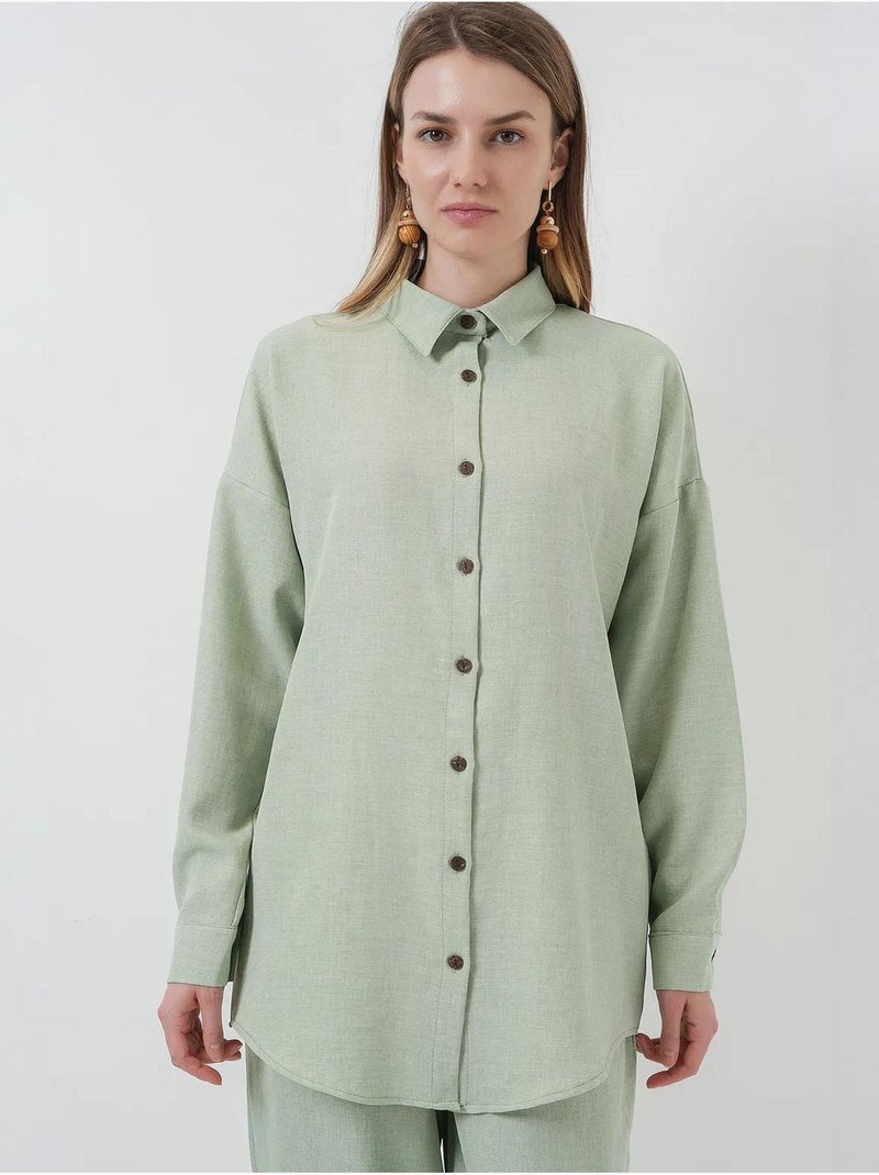 Ensemble deux pièces en lin bdart Vert menthe - Kiabi