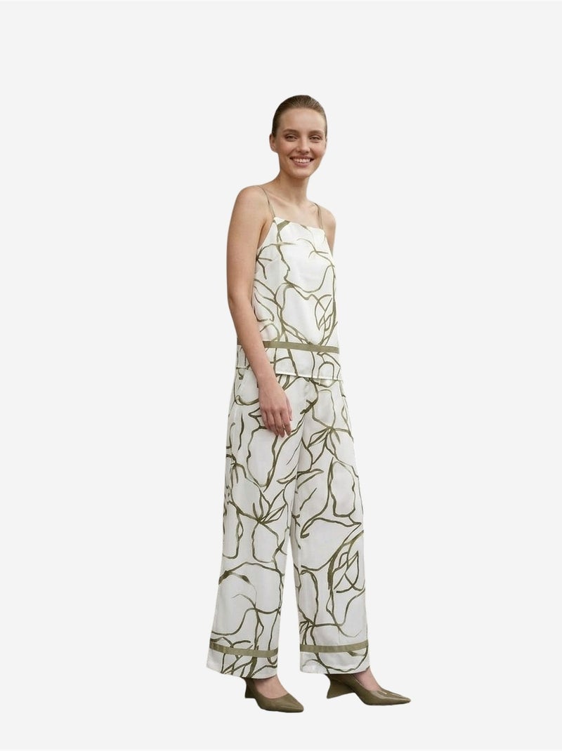 Ensemble deux pièces en lyocell satiné my fashion Blanc - Kiabi