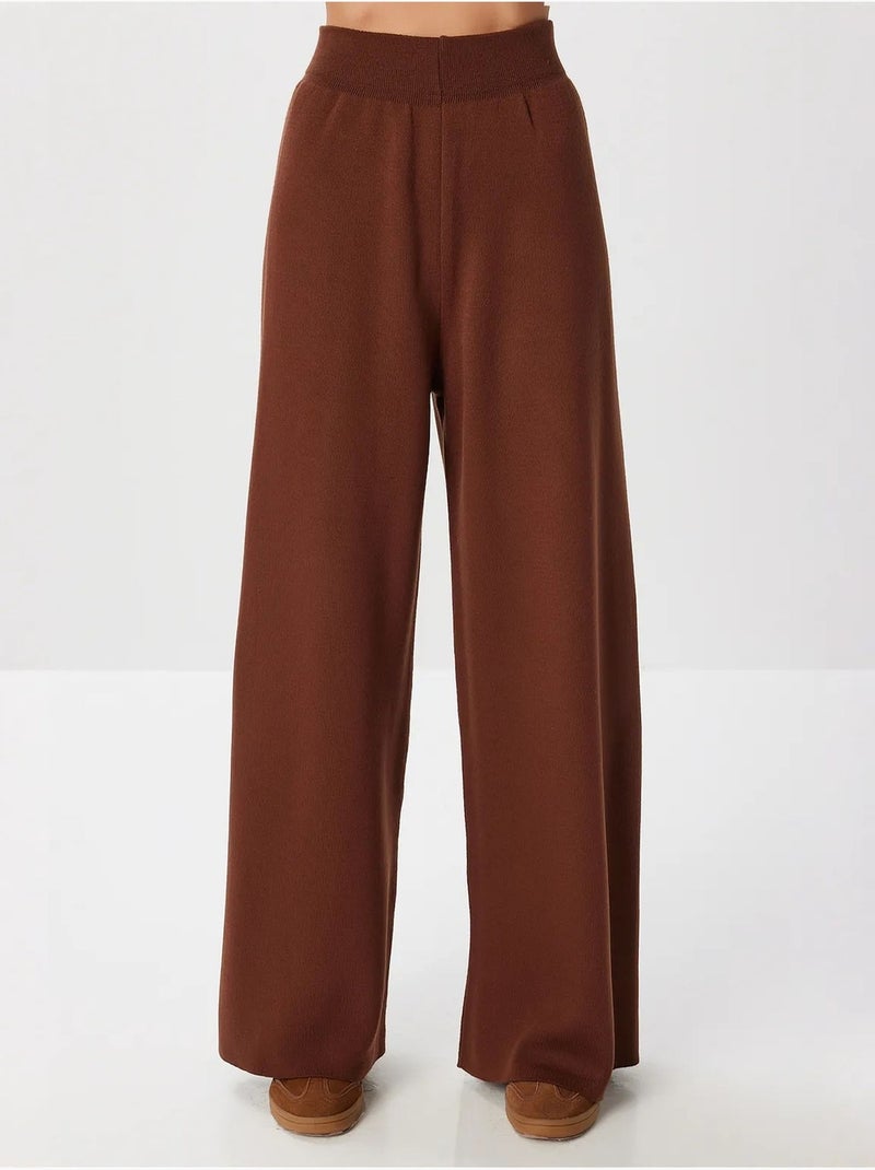 Ensemble deux pièces en maille à col v et détail cravate oversize istanbul Marron - Kiabi