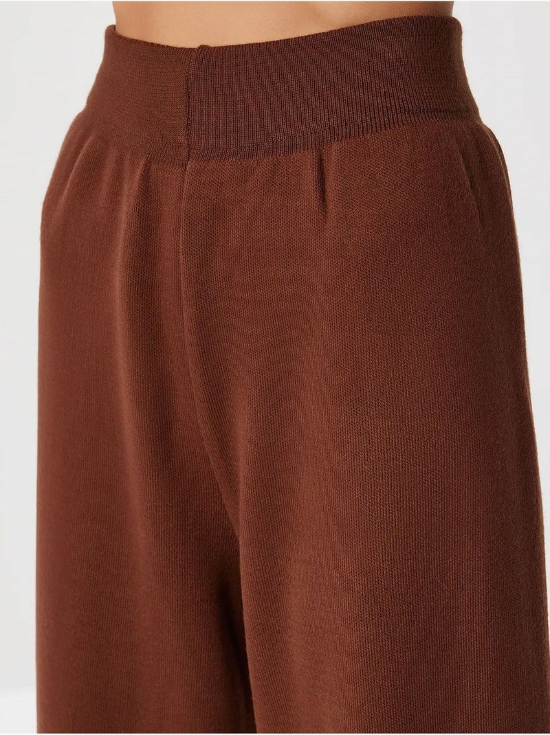 Ensemble deux pièces en maille à col v et détail cravate oversize istanbul Marron - Kiabi
