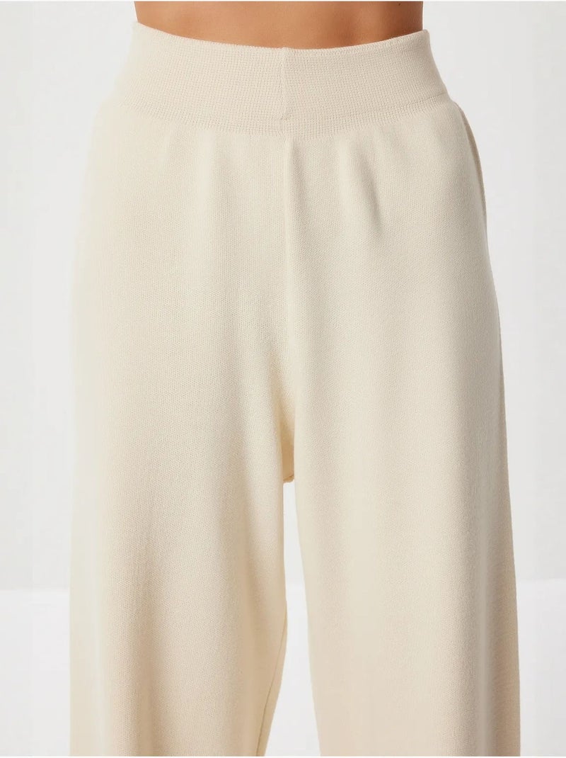 Ensemble deux pièces en maille à col v et détail cravate oversize istanbul Sable - Kiabi