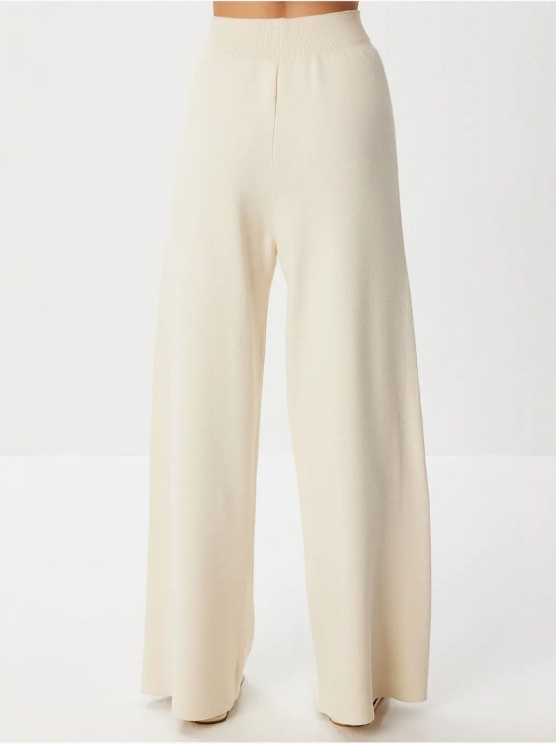 Ensemble deux pièces en maille à col v et détail cravate oversize istanbul Sable - Kiabi