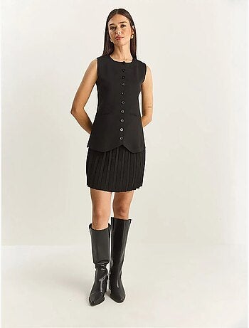 Ensemble deux pièces en maille taille haute avec fermeture boutonnée lucci