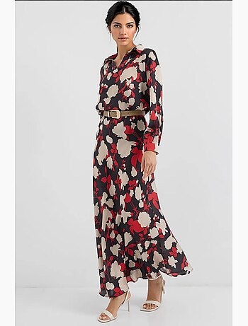 Ensemble deux pièces en satin à motifs bdart