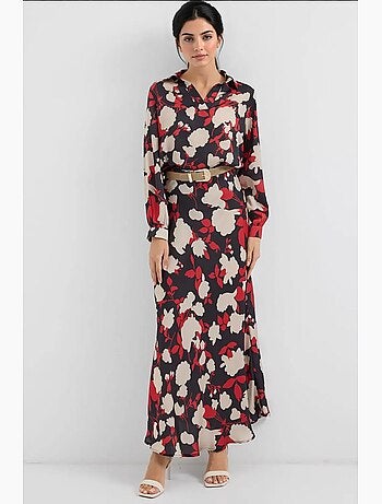 Ensemble deux pièces en satin à motifs bdart