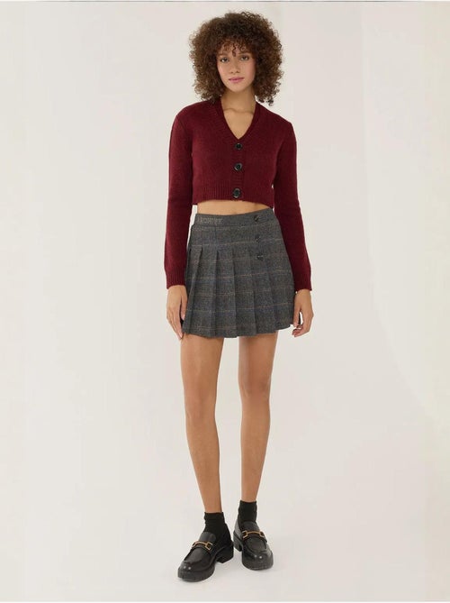 Ensemble deux pièces en tricot à col en V et détails boutonnés - Kiabi