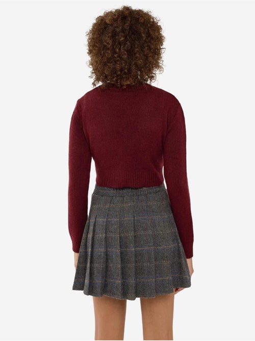Ensemble deux pièces en tricot à col en V et détails boutonnés - Kiabi