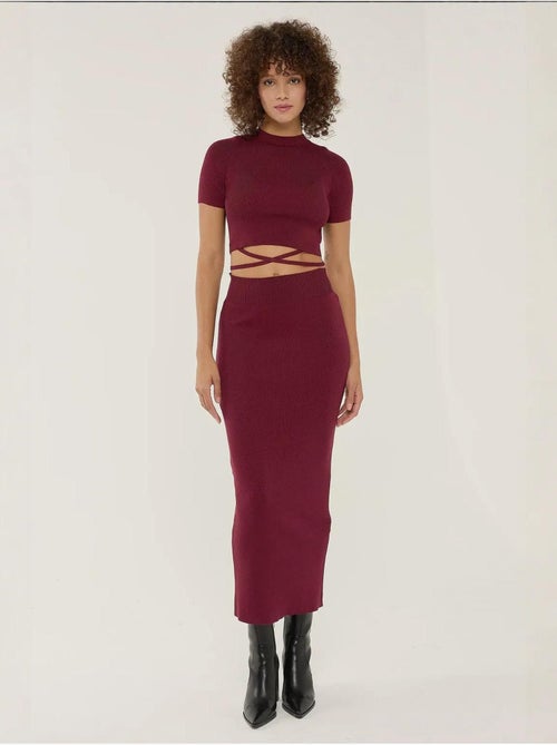 Ensemble deux pièces en tricot à col ras du cou - Kiabi