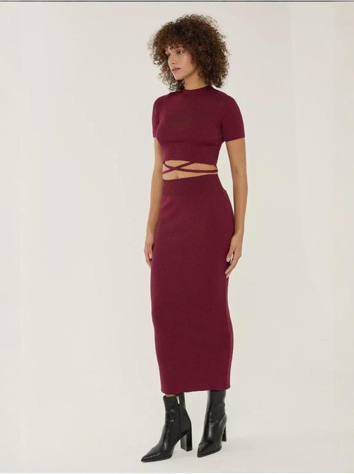 Ensemble deux pièces en tricot à col ras du cou - Kiabi