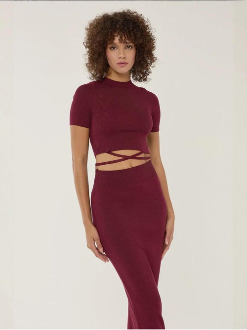 Ensemble deux pièces en tricot à col ras du cou - Kiabi