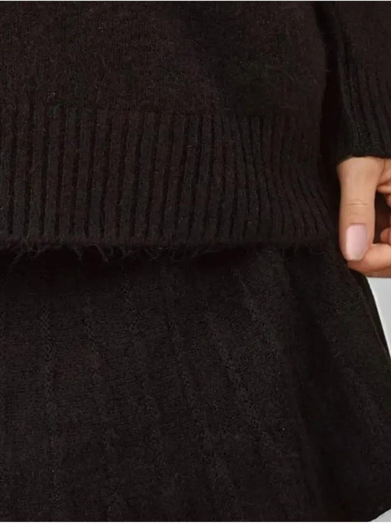 Ensemble deux pièces en tricot avec jupe et pull bdart Noir - Kiabi