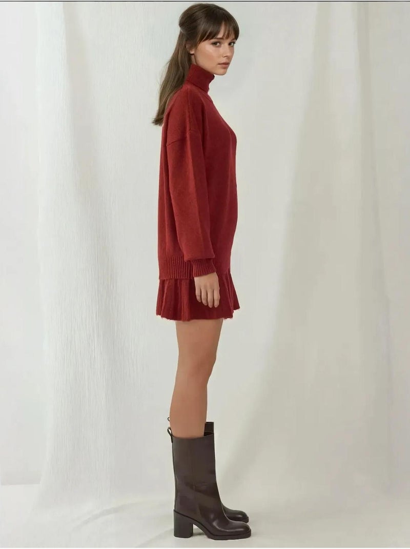Ensemble deux pièces en tricot avec jupe et pull bdart Rouge - Kiabi