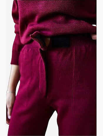 Ensemble deux pièces en tricot basique avec détail velcro à la taille lucci