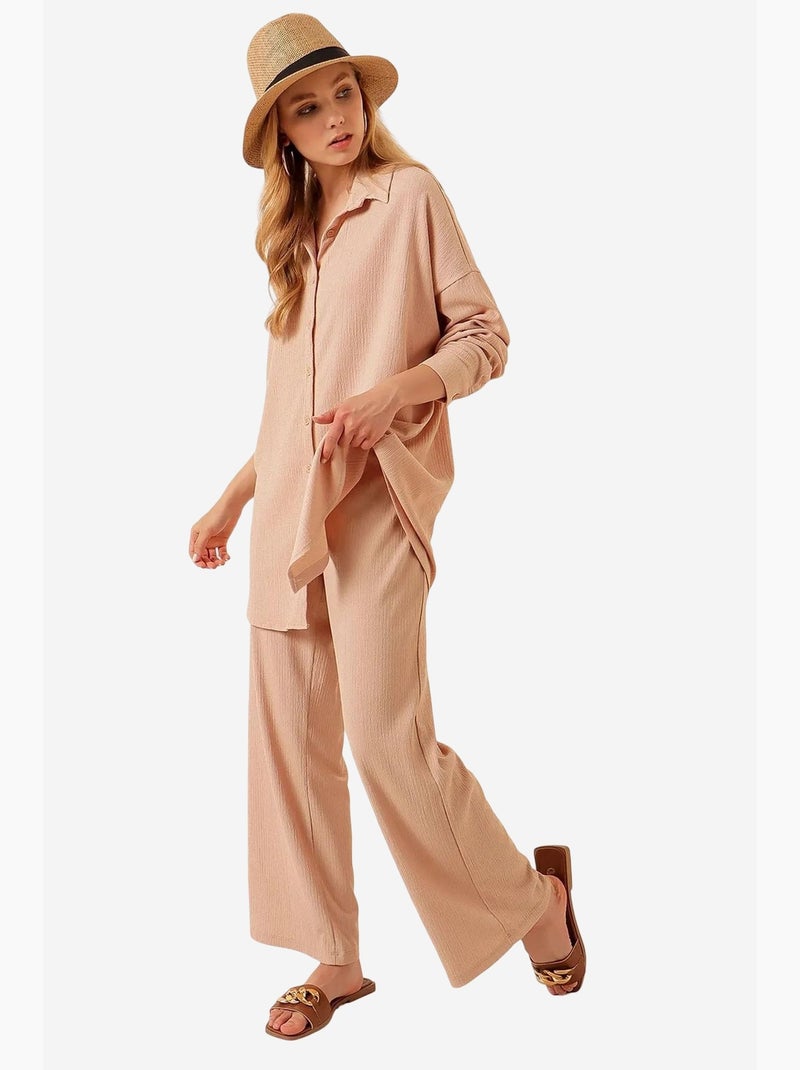 Ensemble deux pièces en tricot bdart Camel - Kiabi
