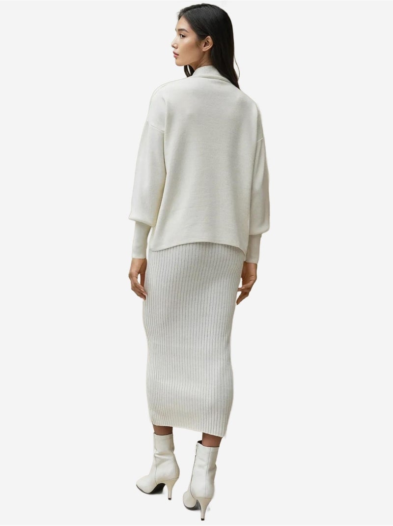 Ensemble deux pièces en tricot coordonné hiccup Ivoire - Kiabi