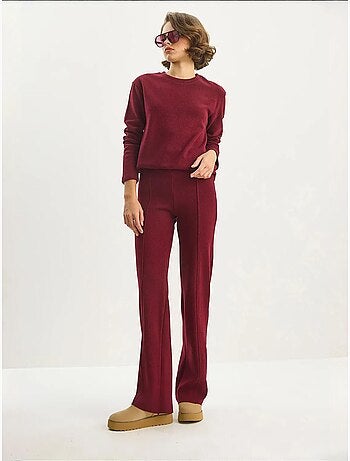 Ensemble deux pièces en tricot côtelé lucci