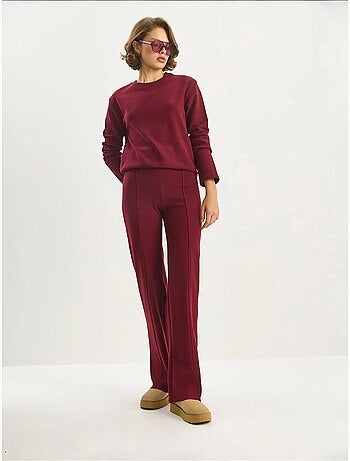 Ensemble deux pièces en tricot côtelé lucci