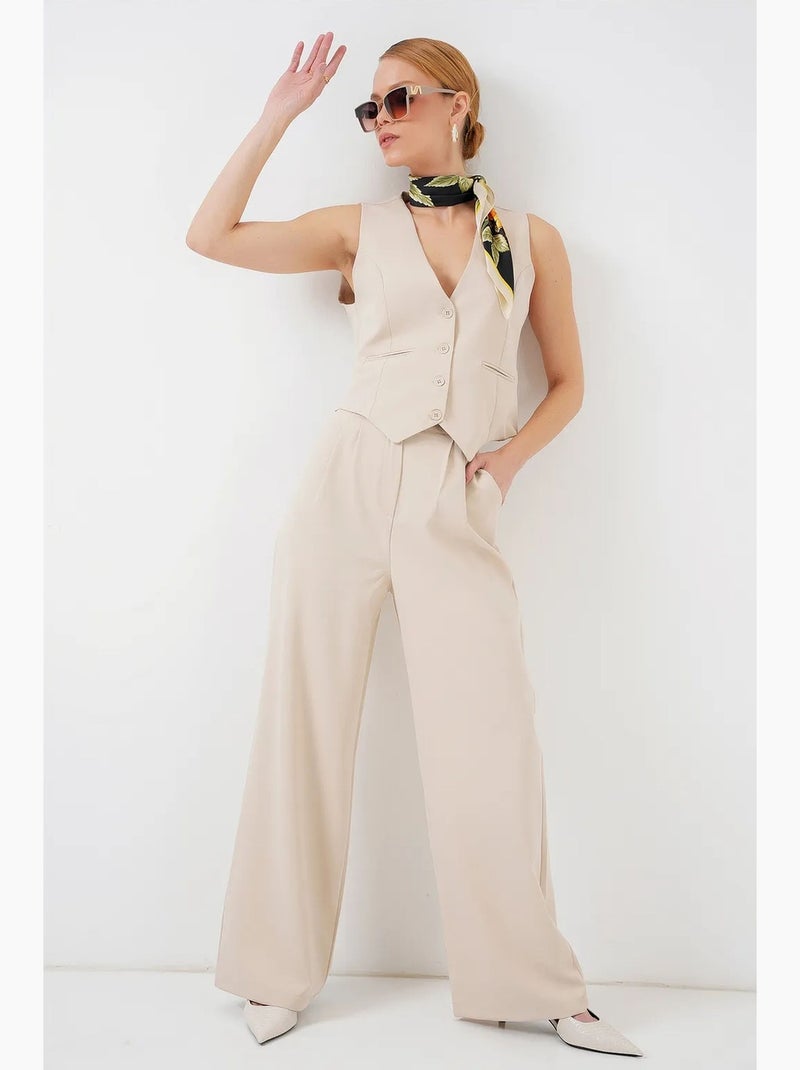 Ensemble deux pièces gilet et pantalon bdart Crème - Kiabi