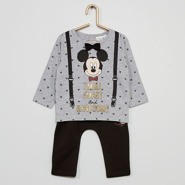 Ensemble Deux Pieces Mickey Bebe Garcon Gris Noir Kiabi 16 00 Ensemble Deux Pieces Mickey Bebe Garcon Gris Noir Kiabi 16 00