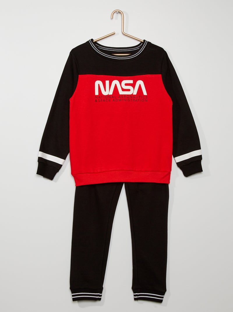 Ensemble deux pièces 'NASA' noir/rouge - Kiabi