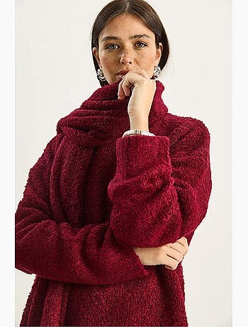 Ensemble deux pièces oversize en maille côtelée avec pantalon taille haute lucci