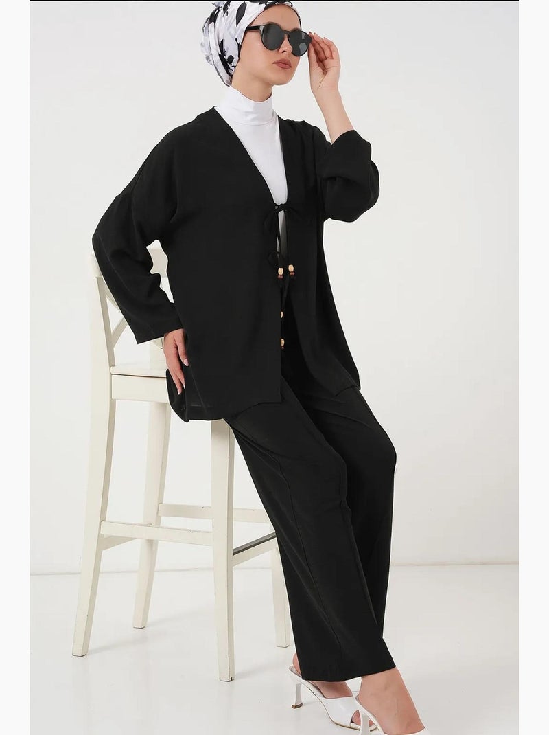 Ensemble deux pièces pantalon kimono ayrobin bdart Noir - Kiabi