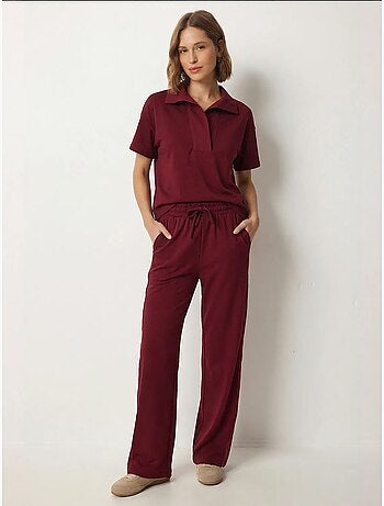 Ensemble deux pièces polo à col montant et jambes larges istanbul
