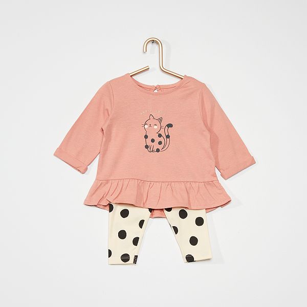 Ensemble Deux Pieces Bebe Fille Rose Kiabi 7 00