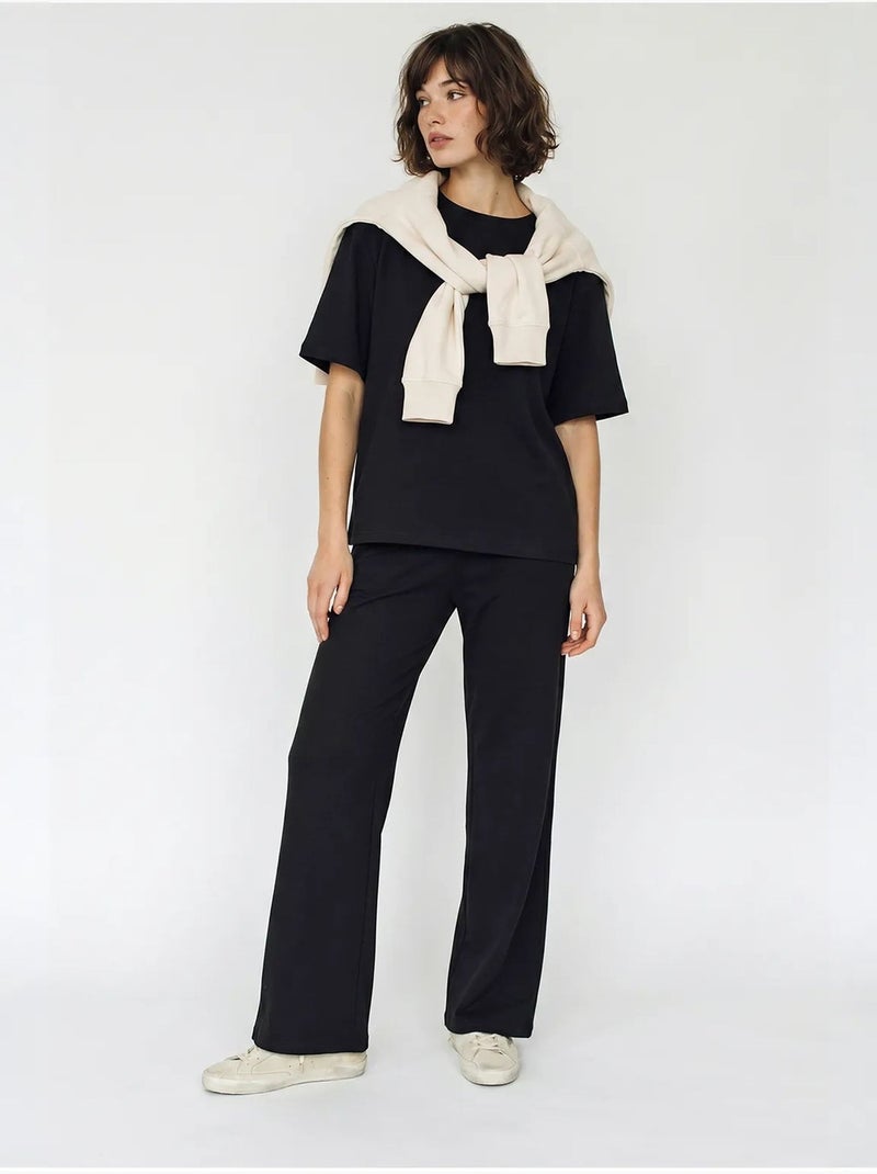 Ensemble deux pièces t-shirt et pantalon large lucci Noir - Kiabi