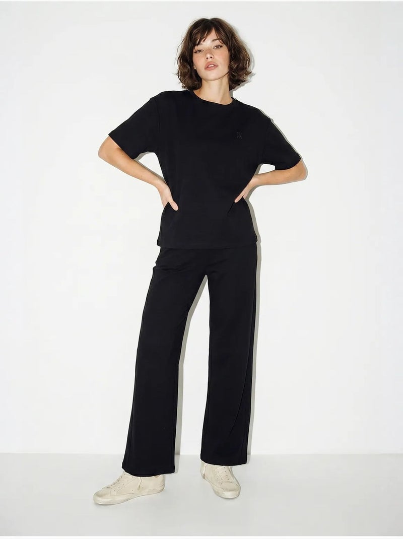 Ensemble deux pièces t-shirt et pantalon large lucci Noir - Kiabi