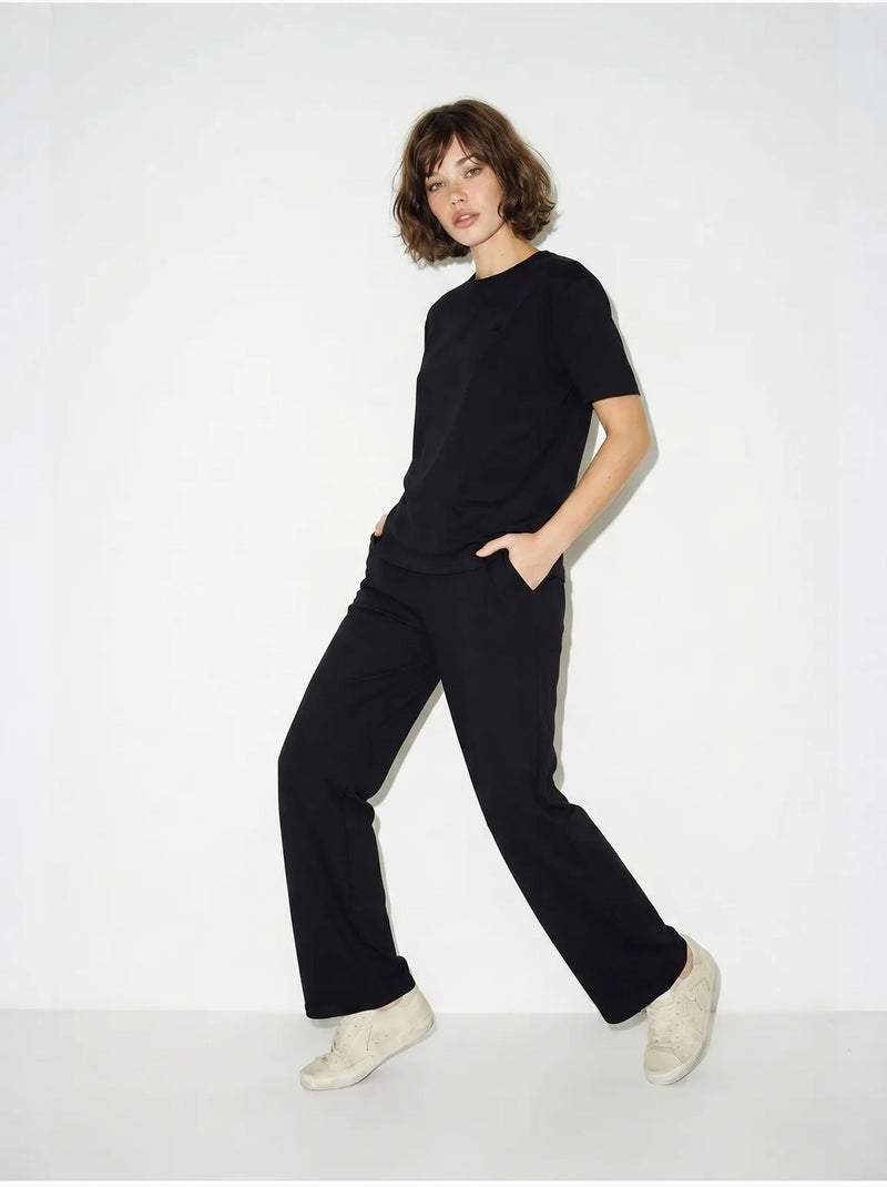 Ensemble deux pièces t-shirt et pantalon large lucci Noir - Kiabi