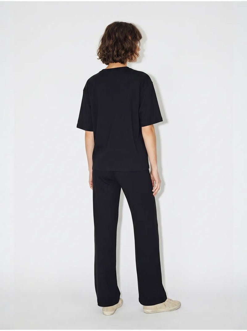Ensemble deux pièces t-shirt et pantalon large lucci Noir - Kiabi