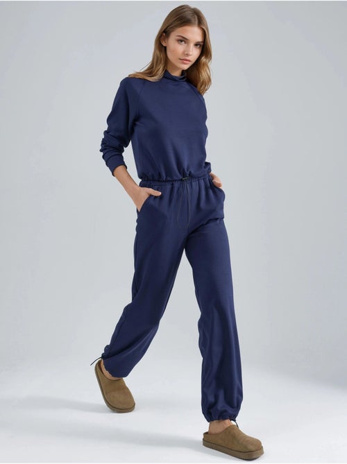 Ensemble deux pièces taille haute à col roulé et jambes larges hiccup - Kiabi Ensemble deux pièces taille haute à col roulé et jambes larges hiccup - Kiabi